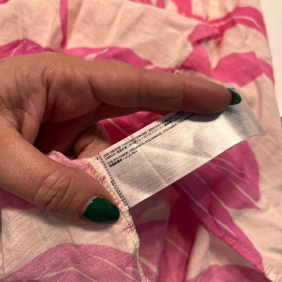 Mango Pink Floral Maxi Dress Spaghetti Straps Sz 6 Resortwear Vacation - Picture 11 of 13